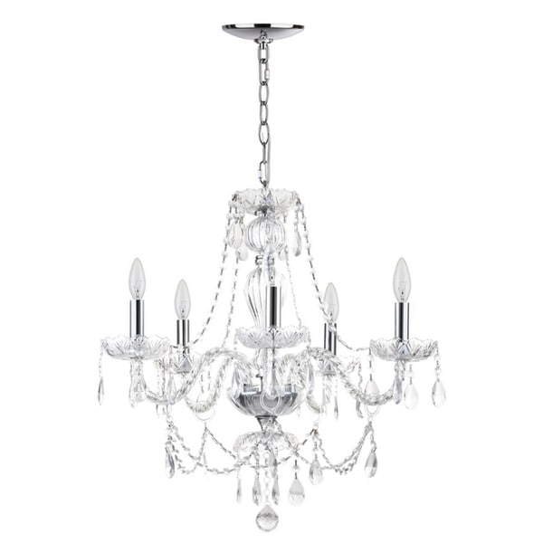 Safavieh Lighting 22.5-inch Jingle 5-light Chrome Adjustable Chandelier
