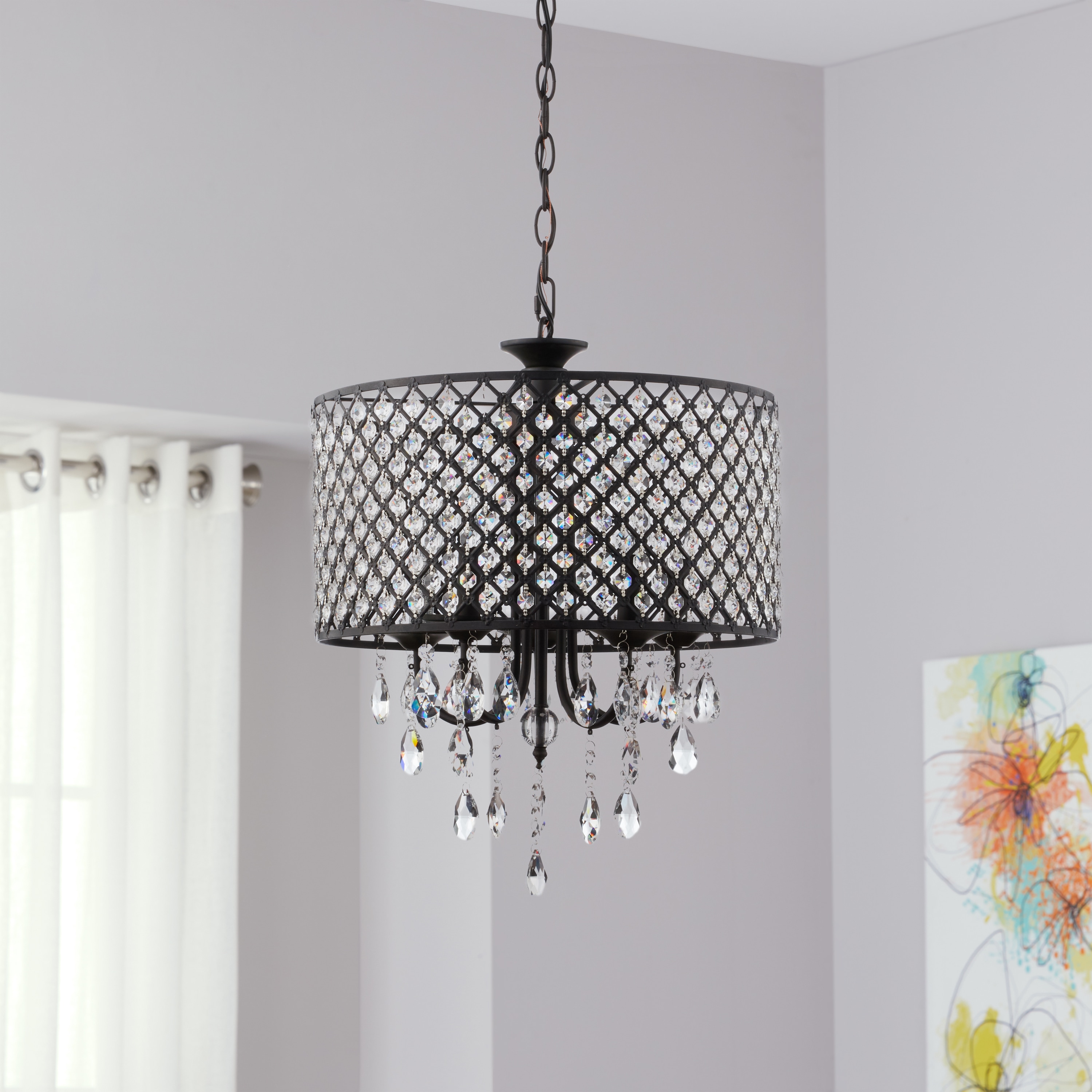 Safavieh Lighting Axel 5-light Black Adjustable Chandelier (LIT4428A) - Chandeliers For Bedrooms by Overstock.com