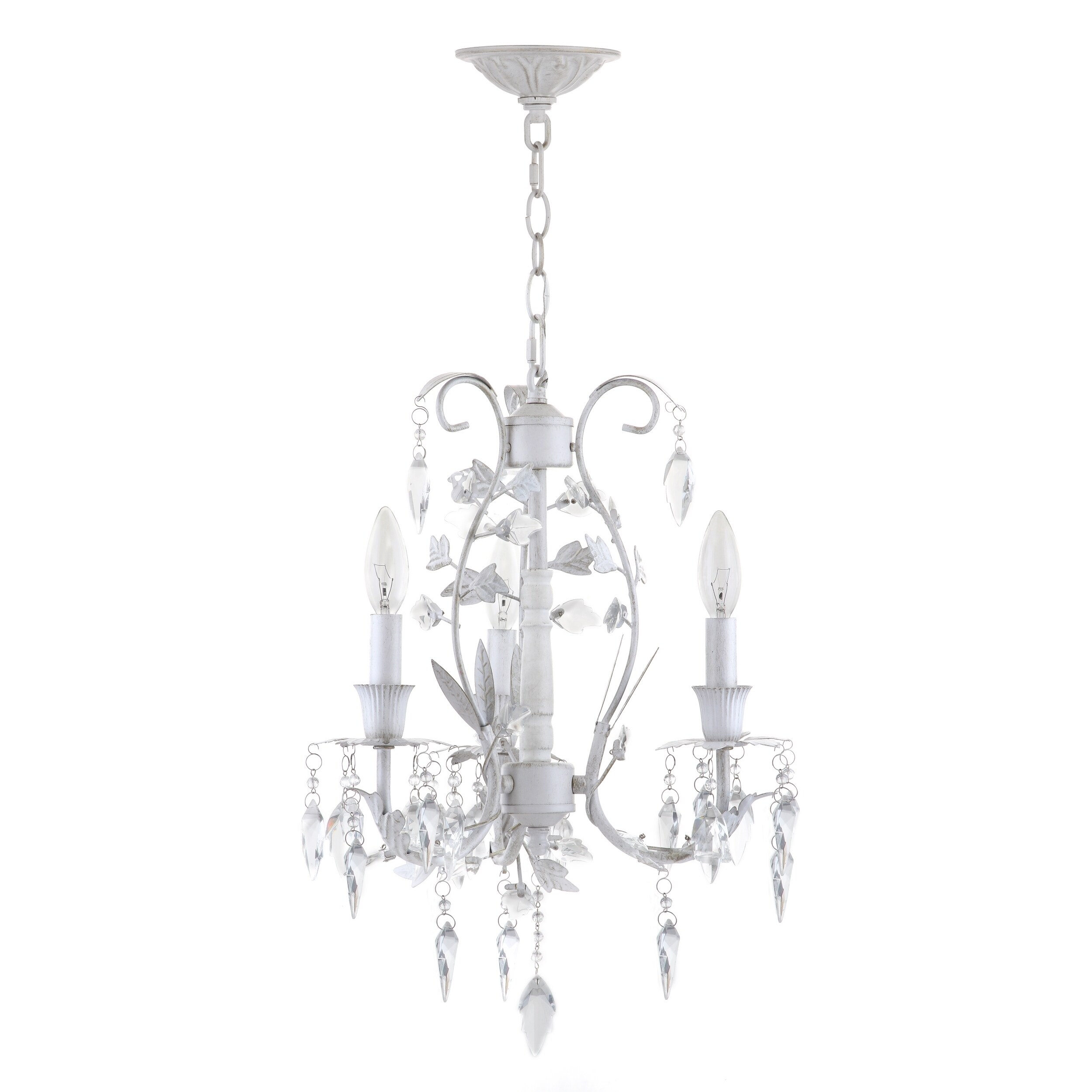 Safavieh Lighting Jasper Adjustable 3-light White Chandelier (LIT4436A) - Chandeliers For Bedrooms by Overstock.com