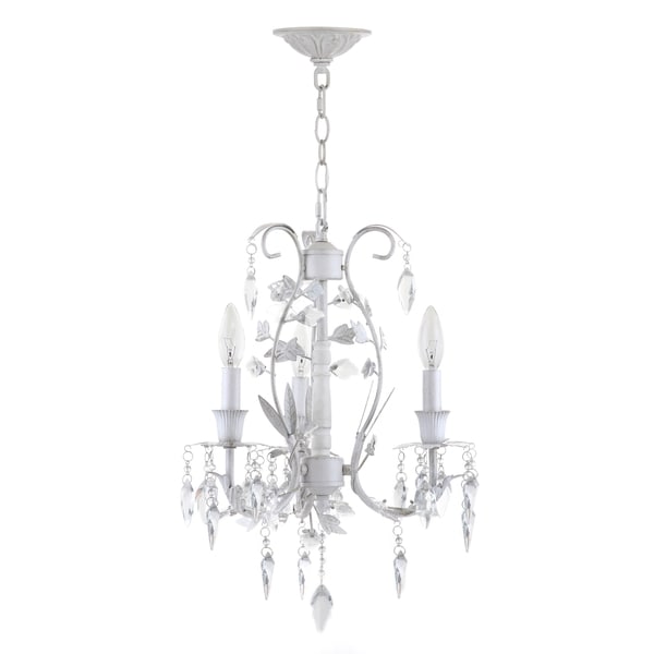 Safavieh Lighting 14.5-inch Jasper 3-light White Adjustable Chandelier
