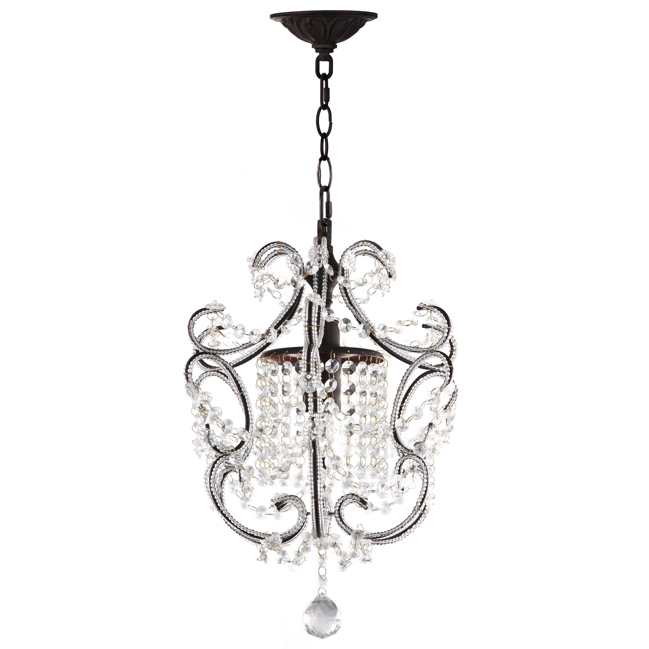 Safavieh Lighting Luna Adjustable 1-light Brown Chandelier (LIT4437A) - Chandeliers For Bedrooms by Overstock.com
