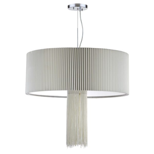 Safavieh Lighting 24-inch Schroom 3 Light Chrome Adjustable Pendant