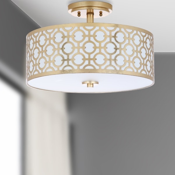 Safavieh Lighting 15.5-inch Vera 3-light Flush Mount - 15.5" x 15.5" x 10.5"