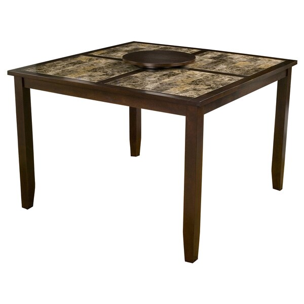 Shop Alpine Capitola Faux Marble Pub Table Free Shipping