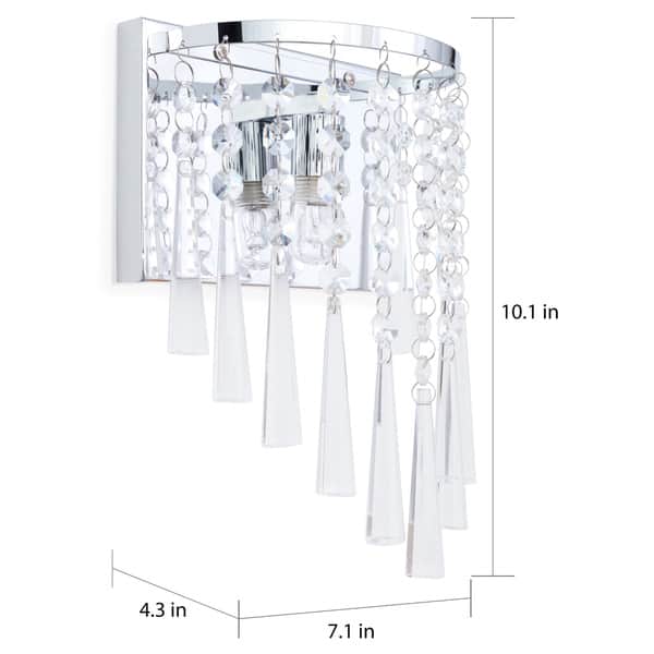 Safavieh Lighting 10 Inch Tilly Chrome Beaded Wall Safavieh Lighting 10 Inch Tilly Chrome Beaded Wall