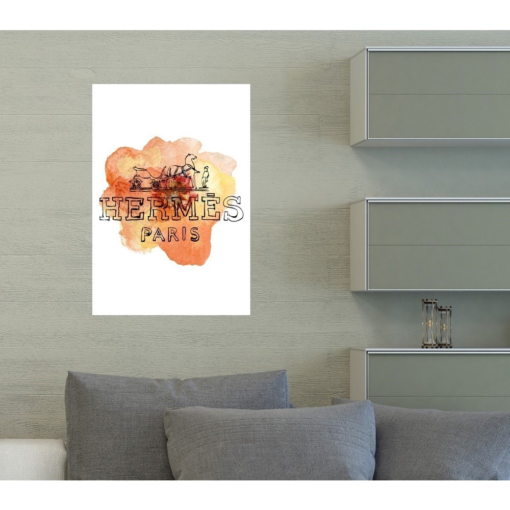 Oliver Gal 'Orange Paris' Fashion and Glam Wall Art Canvas Print