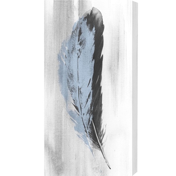 Oliver Gal Blue Feather Canvas Art On Free Shipping Oliver Gal Blue Feather Canvas Art On Free Shipping Today 13435900
