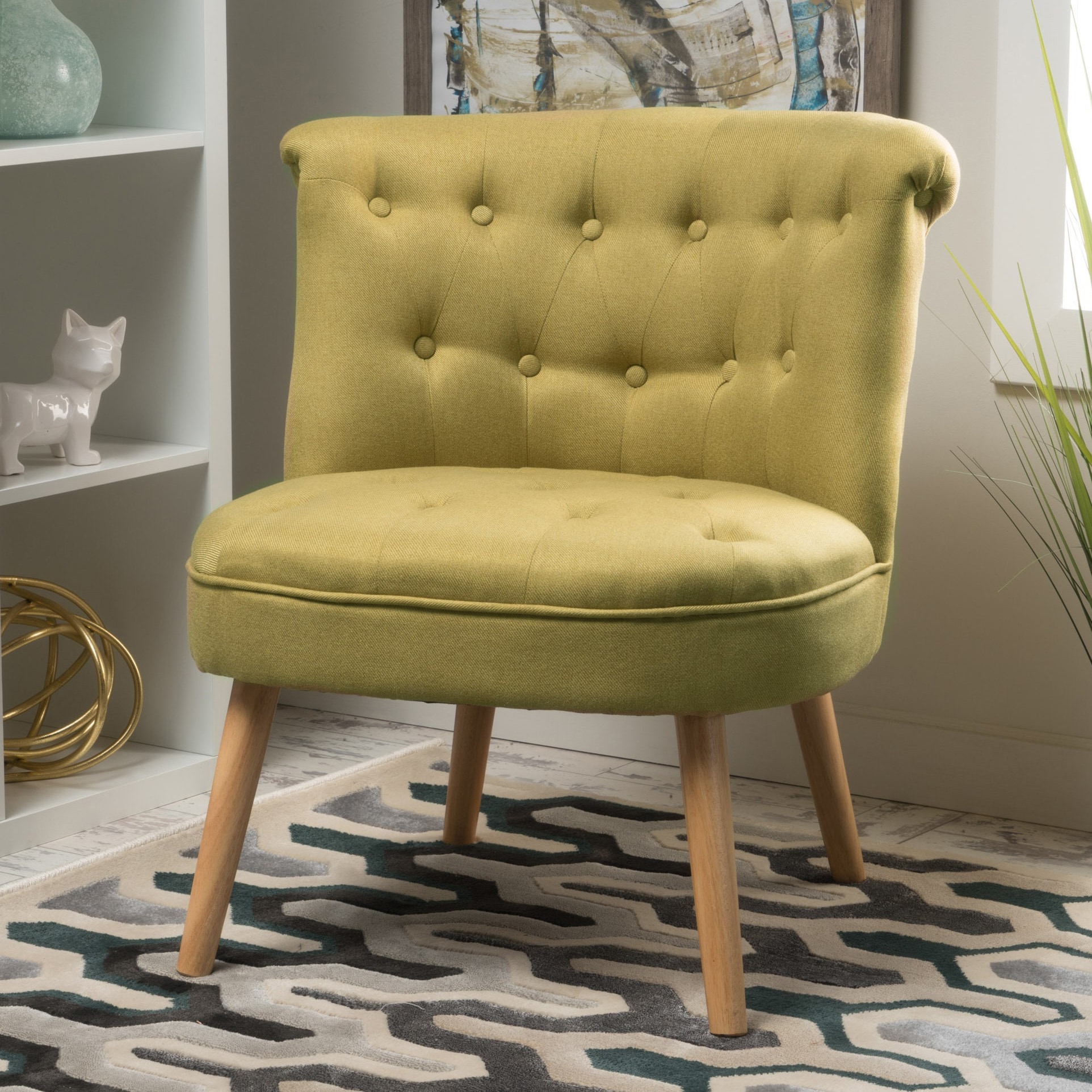 christopher knight home cicely tufted fabric accent chair