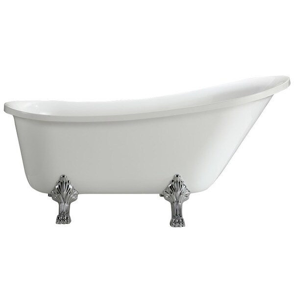 Jacqueline Soaking Claw Foot Bathtub (63" x 28 ...