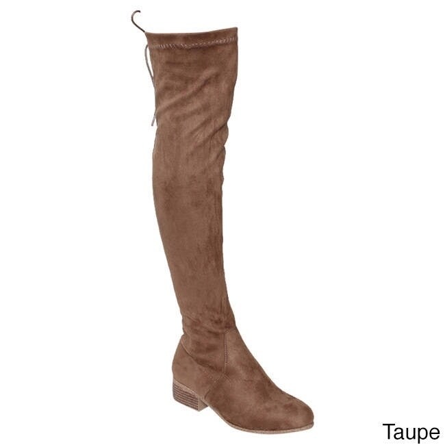 tan over knee high boots