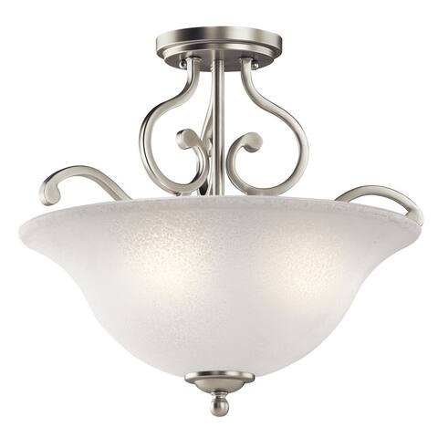 Copper Grove Gramsdale 3-light Brushed Nickel Semi-Flush Mount