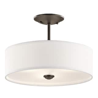 Kichler Lighting Shailene 3-light Olde Bronze Semi-Flush Mount