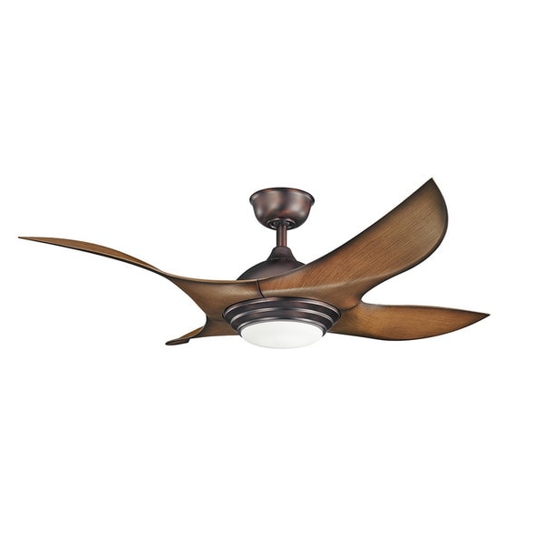 Kichler Lighting Shuriken Collection 52 Inch Oil Brushed Bronze Kichler Lighting Shuriken Collection 52 Inch Oil Brushed Bronze Ceiling Fan W Led Light