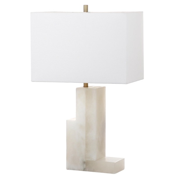 Safavieh Lighting 27.75-inch Cora White Marble Table Lamp