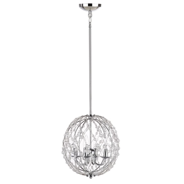 Safavieh Lighting 13.4-inch Wild 4-light Chrome Beaded Adjustable Pendant