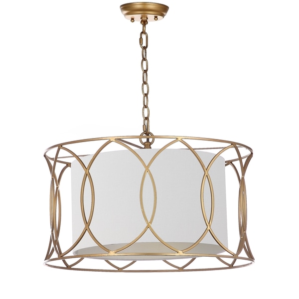 Safavieh Lighting Silas Gold 21.5-inch Adjustable Pendant Lamp