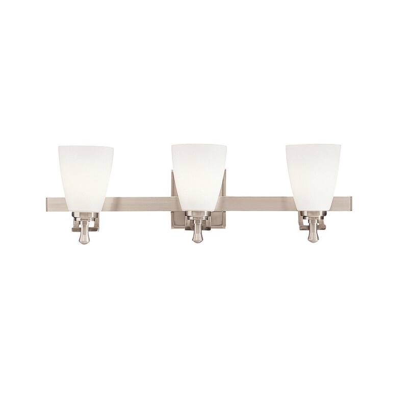 Kichler Lighting Uptown Collection 3-light Brushed Nickel Bath/Vanity Light