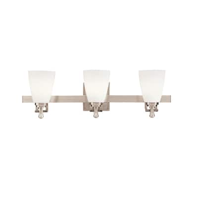 Kichler Lighting Uptown Collection 3-light Brushed Nickel Bath/Vanity Light