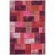 preview thumbnail 51 of 62, Hand-knotted Color Patchwork Black Wool Rug 5'8" x 8'6" - Dark Red/Pink
