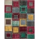 preview thumbnail 19 of 62, Hand-knotted Color Patchwork Black Wool Rug
