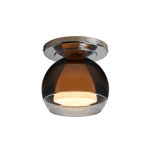 Bruck Lighting Matrix Chrome1 Led Ceiling Mount With Smoky Bruck Lighting Matrix Chrome1 Led Ceiling Mount With Smoky Metal Gl Shade