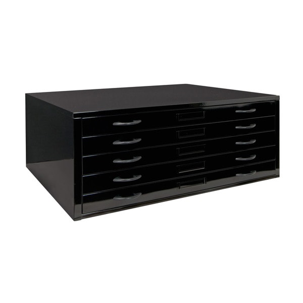 Offex Home Office Flat 46 File Cabinet with Slide Out Drawer Black 3a972b42 cc2f 4ec8 adde c2a4ef329b5a_600