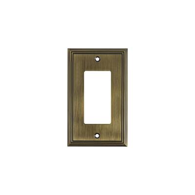 Rok Contemporary Decora / Rocker / GFCI Switch Plate, 1 Gang, Antique Gold