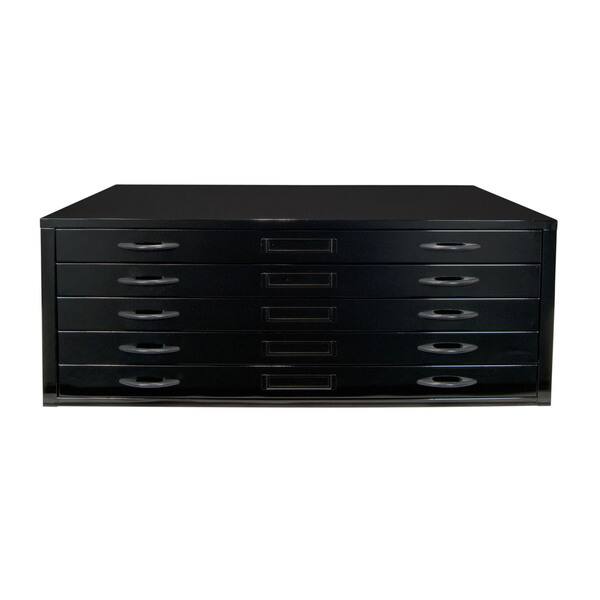 Shop Offex Home Office Black Metal 40 Inch Flat File Cabinet With
