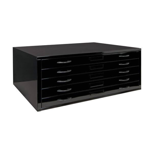 Shop Offex Home Office Black Metal 40 Inch Flat File Cabinet With