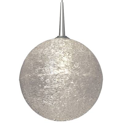 Dazzle 2 Clear Glass and Chrome Metal 4-inch Canopy 1-LED Pendant Light
