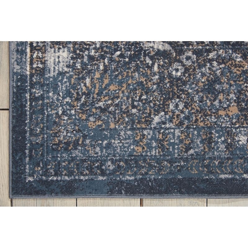 Malta Vintage Oriental Bordered Medallion Area Rug