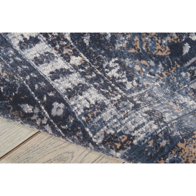Malta Vintage Oriental Bordered Medallion Area Rug