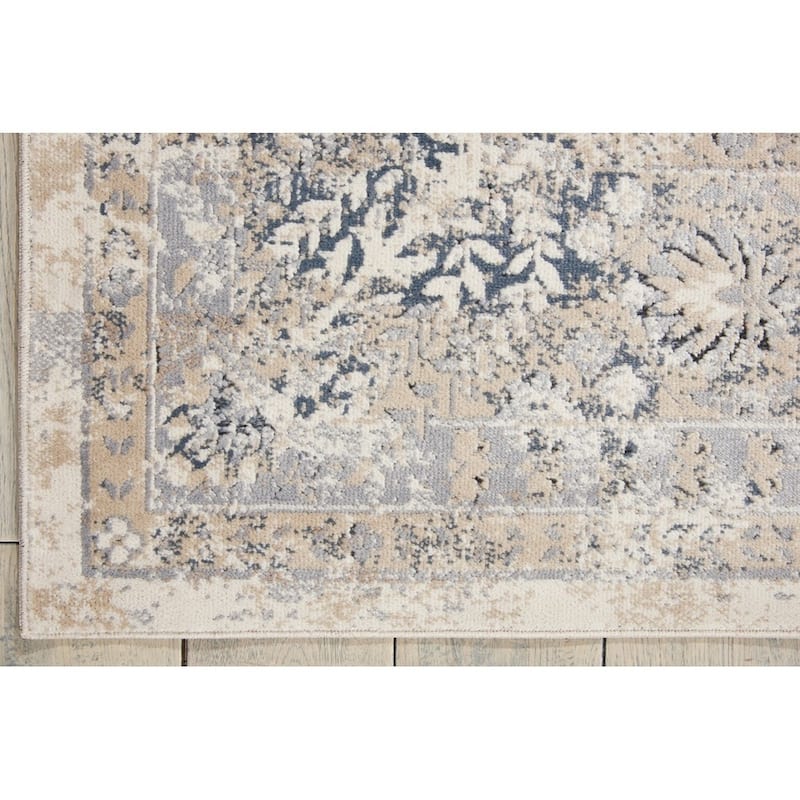 Malta Vintage Oriental Bordered Medallion Area Rug