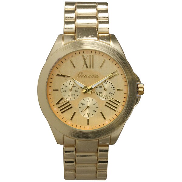 Olivia Pratt Classy 3-Dial Colorful Dial Metal Bracelet Boyfriend Watch