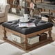 preview thumbnail 10 of 36, iNSPIRE Q Artisan Lennon Baluster Storage Tufted Ottoman Table [Dark Grey Linen]- Button Tufts - Dark Grey Linen- Button Tufts