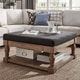 preview thumbnail 15 of 36, iNSPIRE Q Artisan Lennon Baluster Storage Tufted Ottoman Table [Dark Grey Linen]- Dimpled Tufts - Dark Grey Linen- Dimpled Tufts
