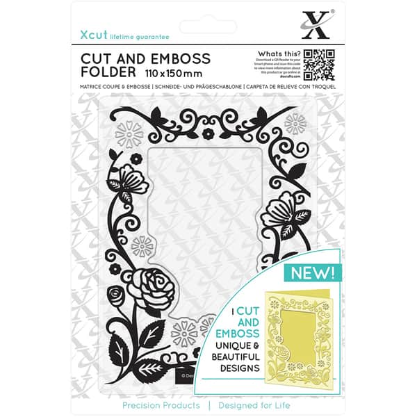 Xcut Cut & Emboss Folder 110mm X 150mm-Floral Frame - Bed Bath & Beyond ...