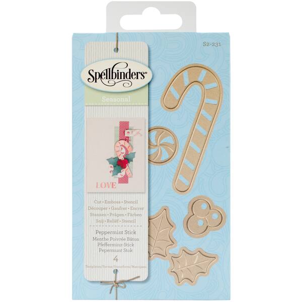Spellbinders Shapeabilities Die DLitesPeppermint Stick Bed Bath