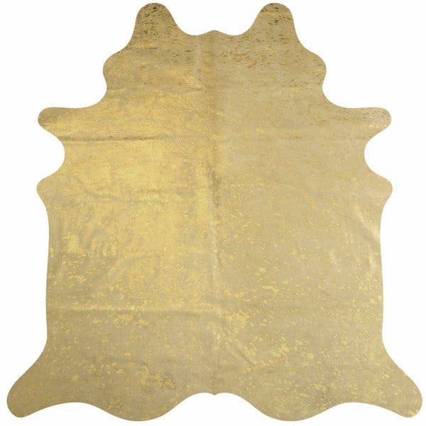 Shop Metallic Gold Cowhide Rug On Sale Overstock 13447783
