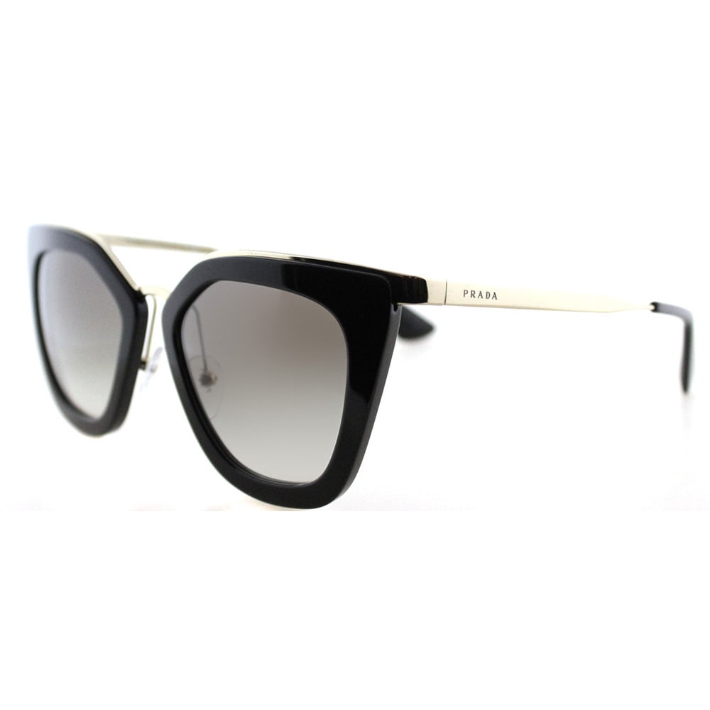 prada sunglasses black and gold