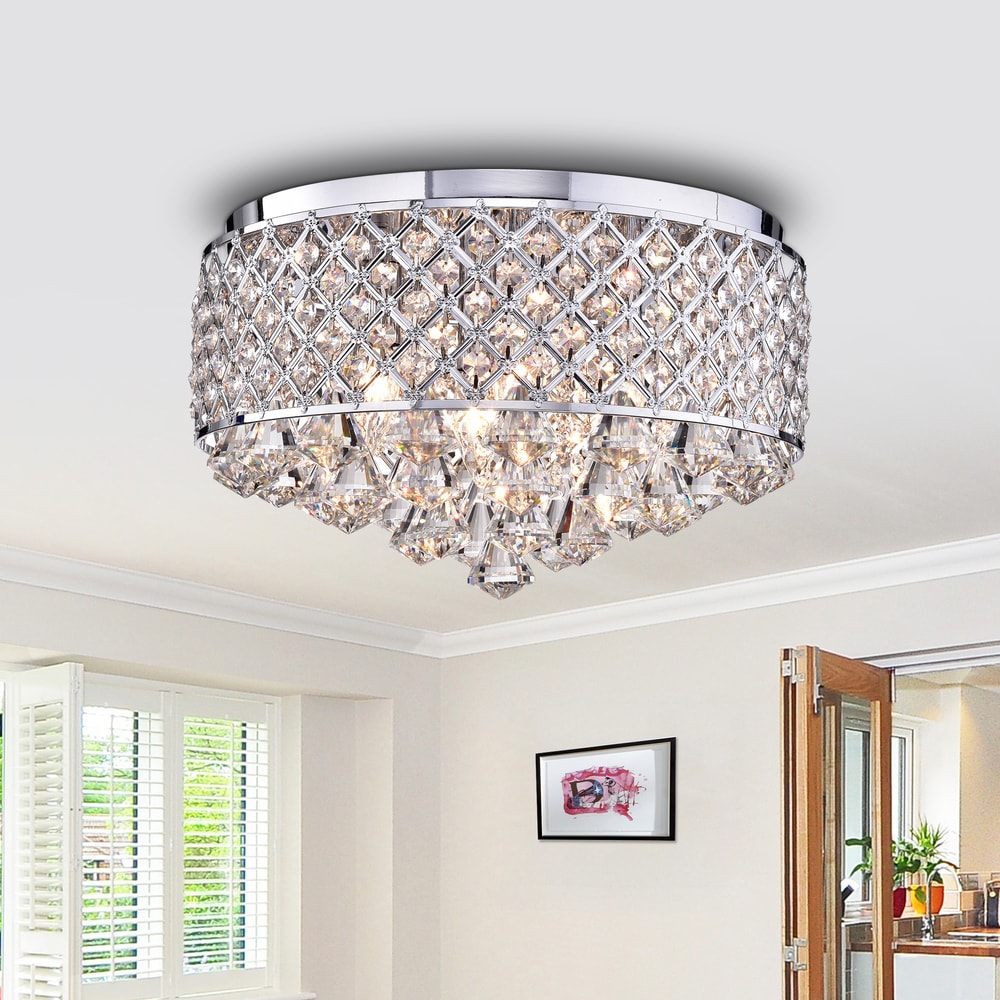Warehouse of Tiffany Encantadia Crystal 15-inch Chrome-finish Chandelier