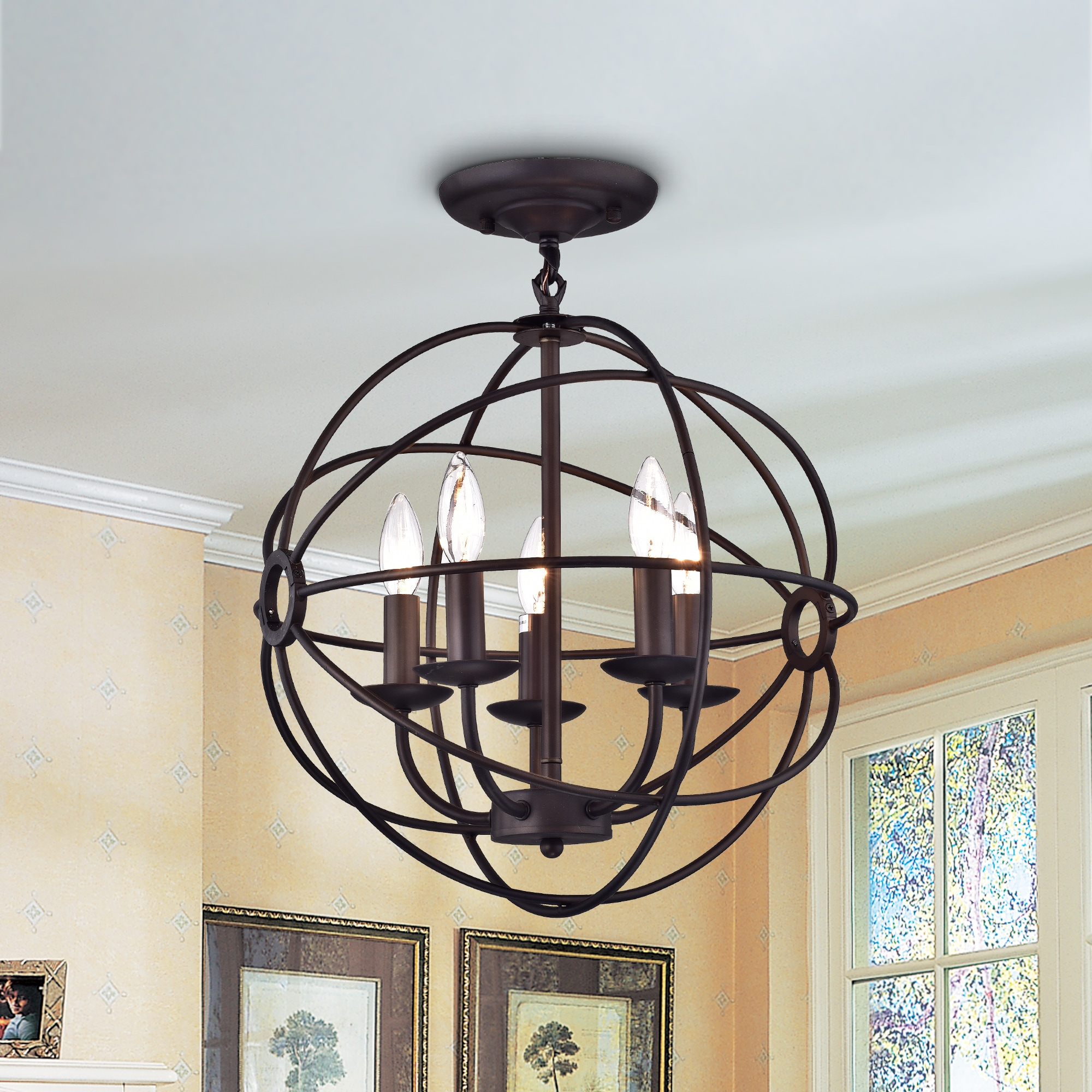 Shindanlang Bronze-finish Metal 16-inch Chandelier (Shindanlang 16-inch Chandelier) - Chandeliers For Bedrooms by Overstock.com