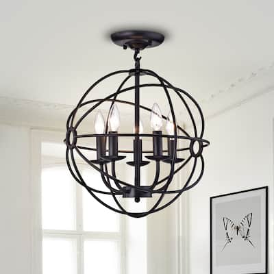 Shindanlang Black-finish Metal 16-inch Chandelier