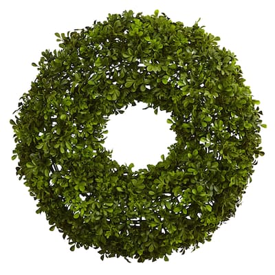 Nearly Natural 22-inch Boxwood Wreath
