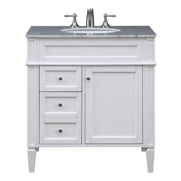 32 Madison Single Bathroom Vanity Set In White Overstock 13449544
