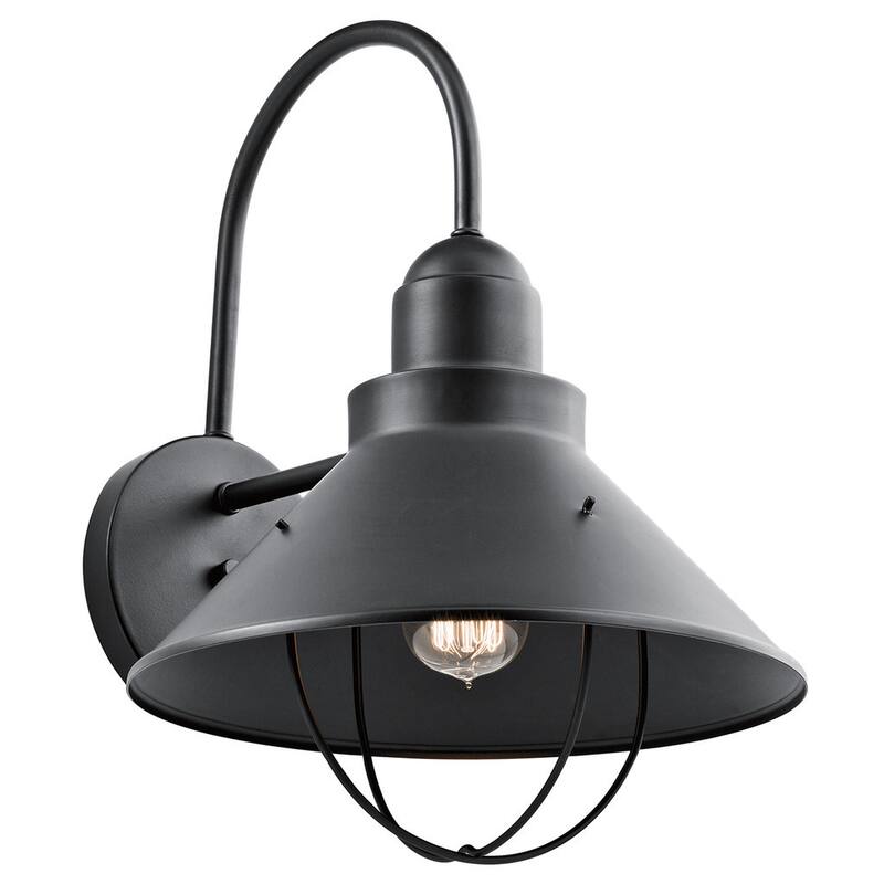 Kichler Lighting Seaside Collection 1-light Black Outdoor Wall Sconce