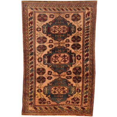 Handmade One-of-a-Kind Turkoman Wool Rug (Afghanistan) - 3'7 x 5'8