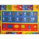 KC Cubs Playtime Collection ABC Alphabet, Numbers, and Shapes Multicolor Polypropylene Educational Area Rug
