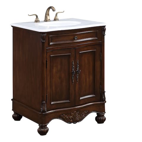 27 Inch Bathroom Vanity At Somette 27 Alameda Single Bathroom Vanity Set In Teak Color