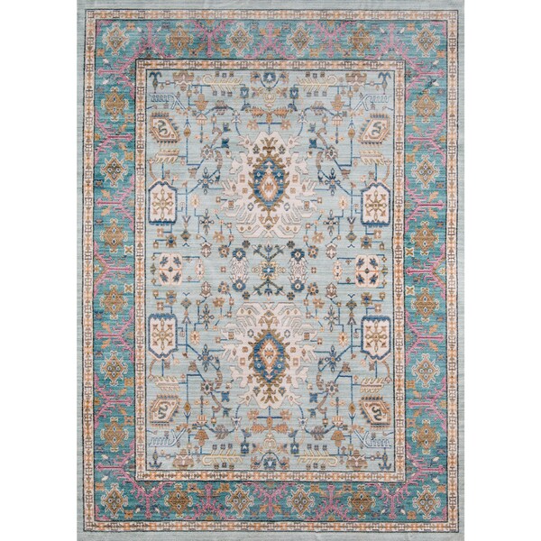 Momeni Rustic Romance Teal Rug - 8' x 10'2"